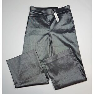 Chicos Womens Silver Brigitte Wide Leg Pull On Pants Size 1‎ R (8 R) NWT